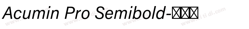 Acumin Pro Semibold字体转换